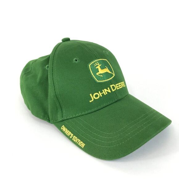 John Deere Owner's Edition Hat Green Adjustable Strapback Cap 100% Cotton - Picture 1 of 9